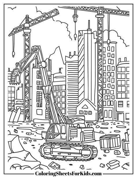 Coloring Pages Construction Site