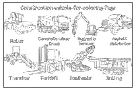 Coloring Pages Construction Trucks