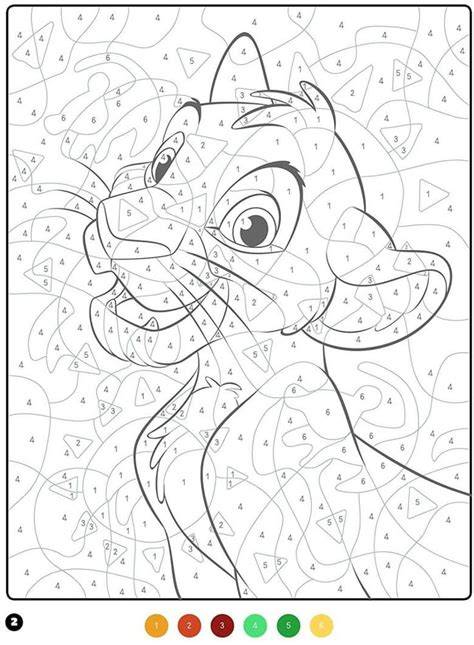 Coloring Pages Disney Color By Number