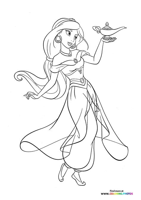 Coloring Pages Disney Princess Jasmine