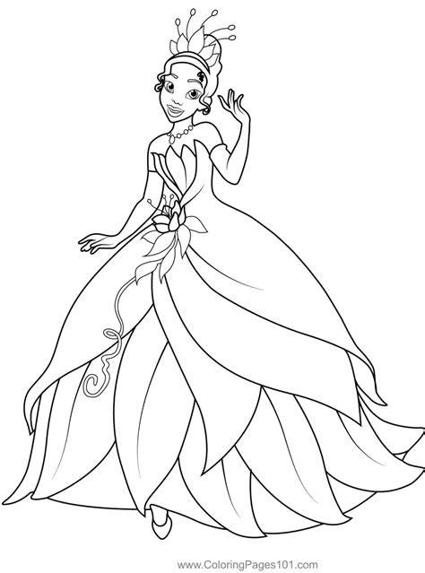 Coloring Pages Disney Princess Tiana