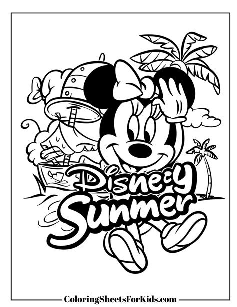 Coloring Pages Disney Summer