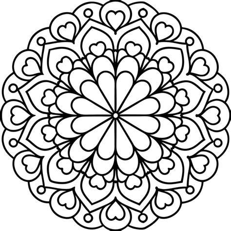 Coloring Pages Easy Mandala