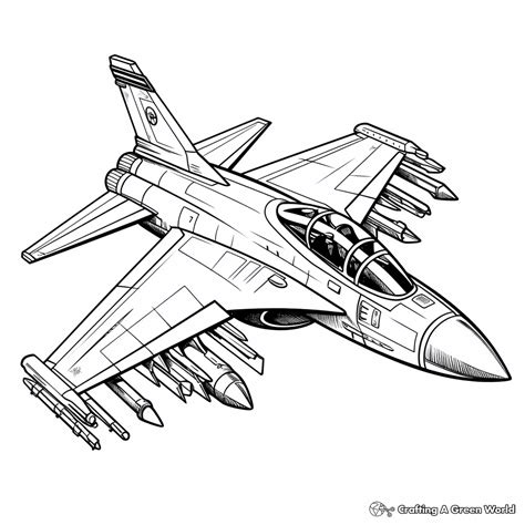 Coloring Pages Fighter Jets