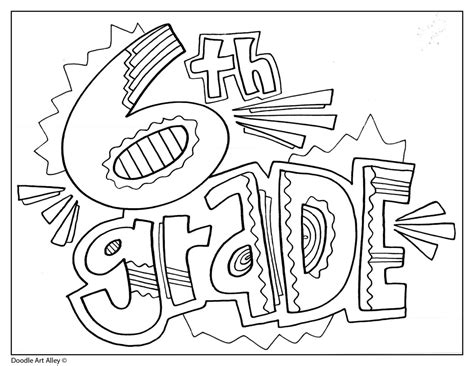 Coloring Pages For 6th Graders