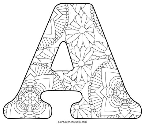 Coloring Pages For Adults Alphabet