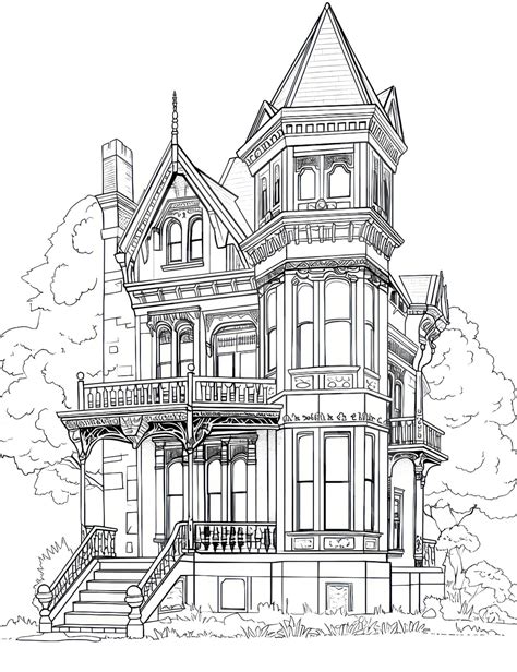 Coloring Pages For Adults Houses