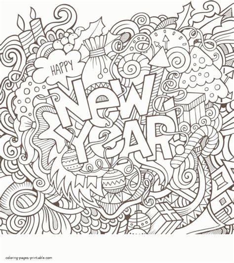 Coloring Pages For Adults New Year