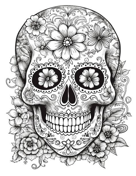 Coloring Pages For Adults Sugar Skulls