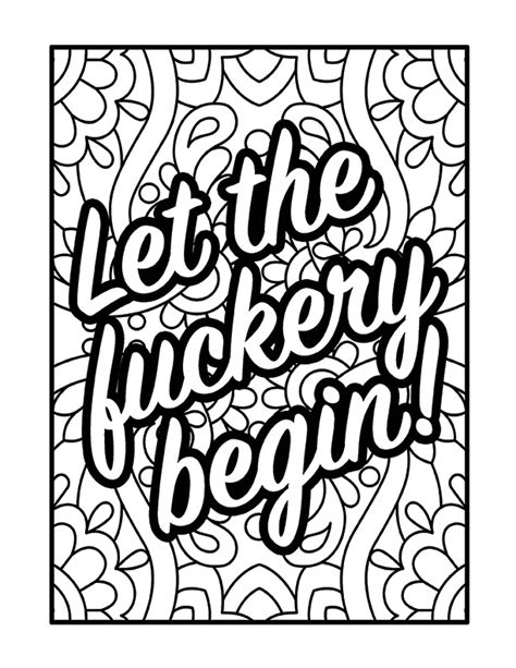 Coloring Pages For Adults Swear Words