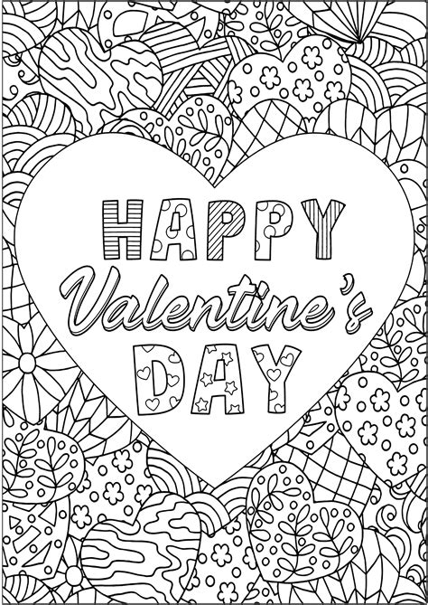 Coloring Pages For Adults Valentines Day