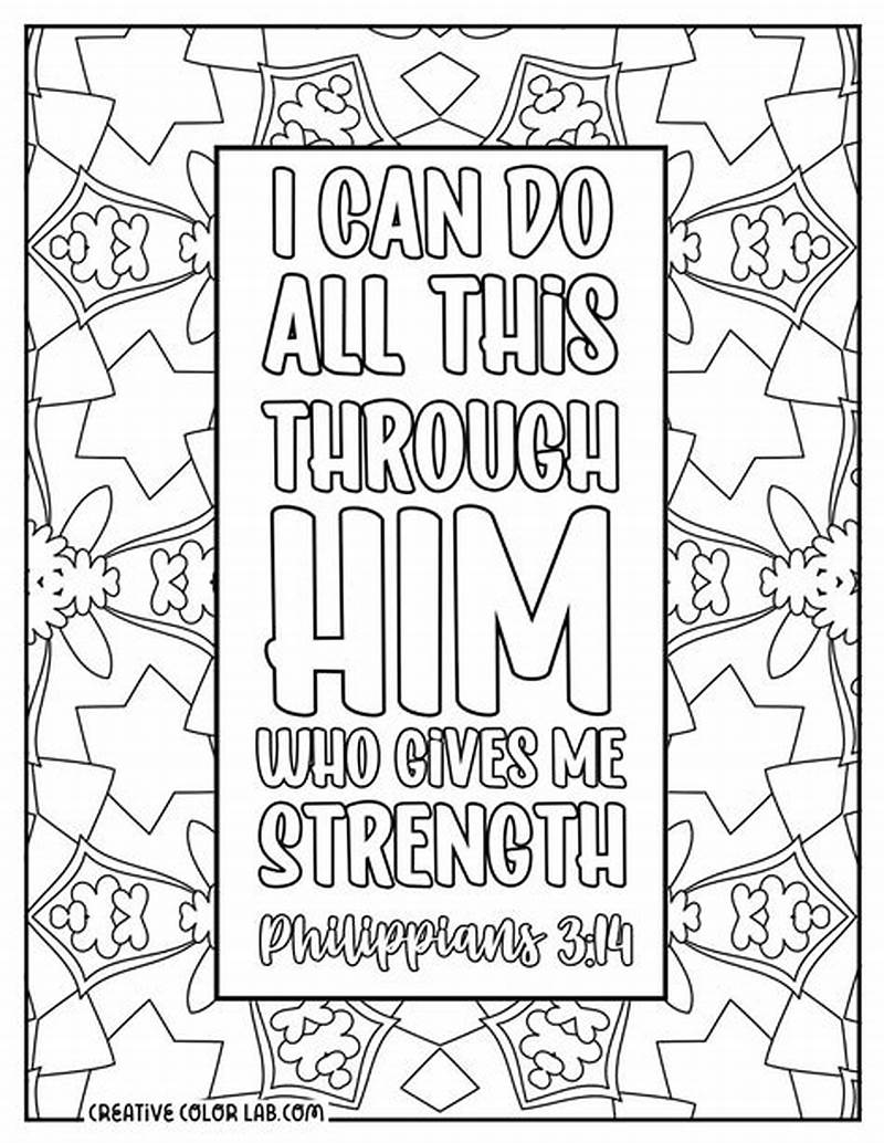 Coloring Pages For Bible Study With Scriptures