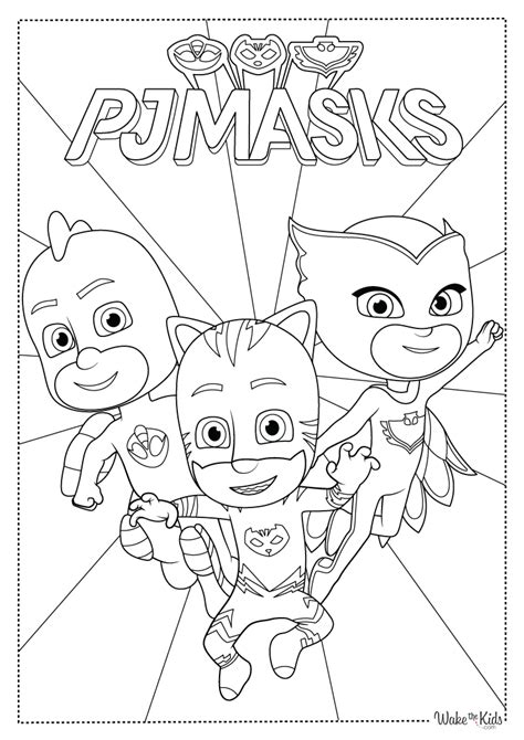 Coloring Pages For Children Pj Masks