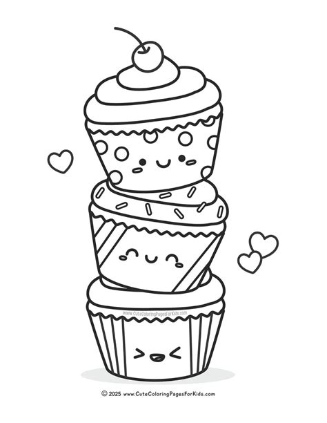 Coloring Pages For Cupcakes