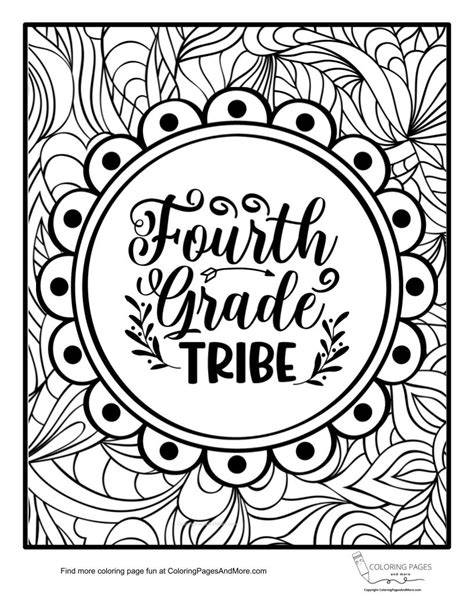 Coloring Pages For Fourth Graders