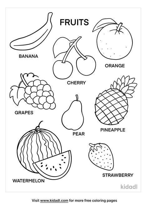 Coloring Pages For Fruits