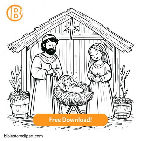 Coloring Pages For Jesus Birth