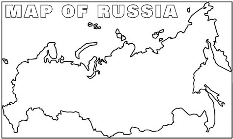 Coloring page Map Of Russia