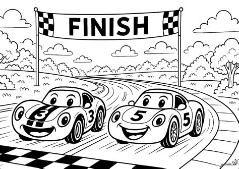 Coloring Pages For Race Cars