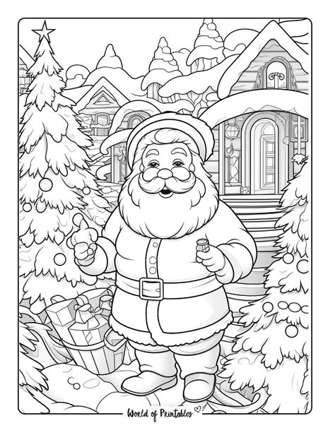 Coloring Pages For Santa For Adults