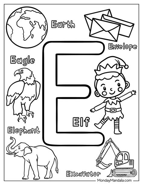 Coloring Pages For The Letter E