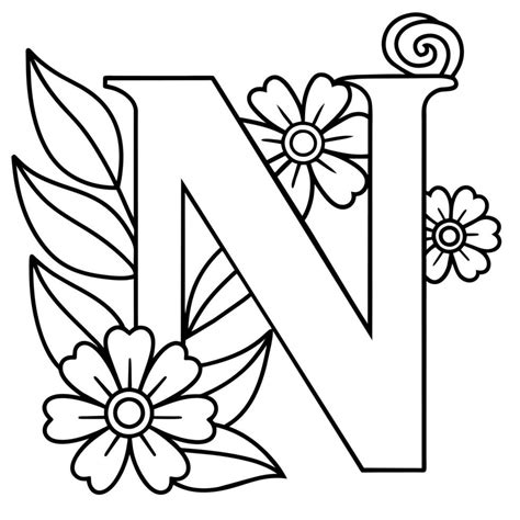 Coloring Pages For The Letter N