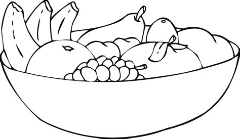 Coloring Pages Fruit Bowl
