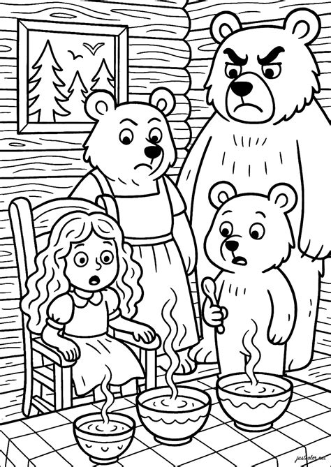 Coloring Pages Goldilocks And The Three Bears