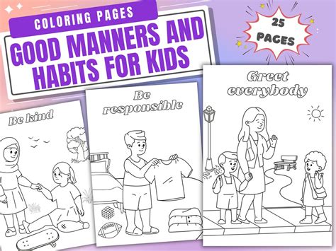 Coloring Pages Good Manners Worksheet For Nursery