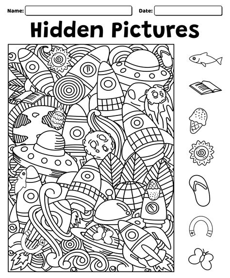 Coloring Pages Hidden Pictures