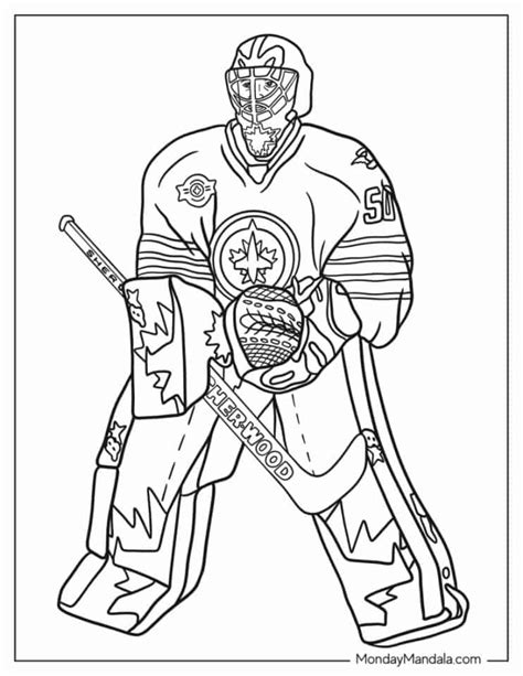 Coloring Pages Hockey Player
