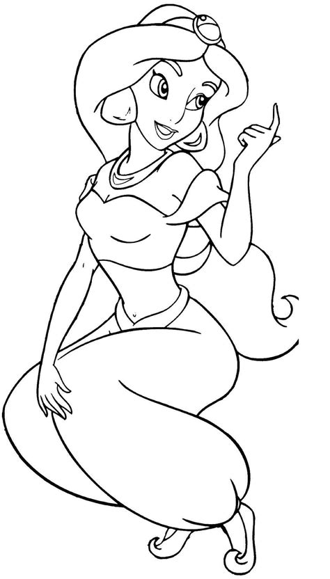 Coloring Pages Jasmine Princess