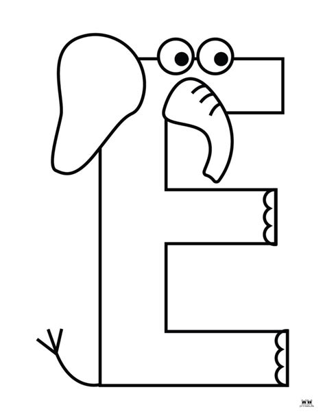 Coloring Pages Letter E