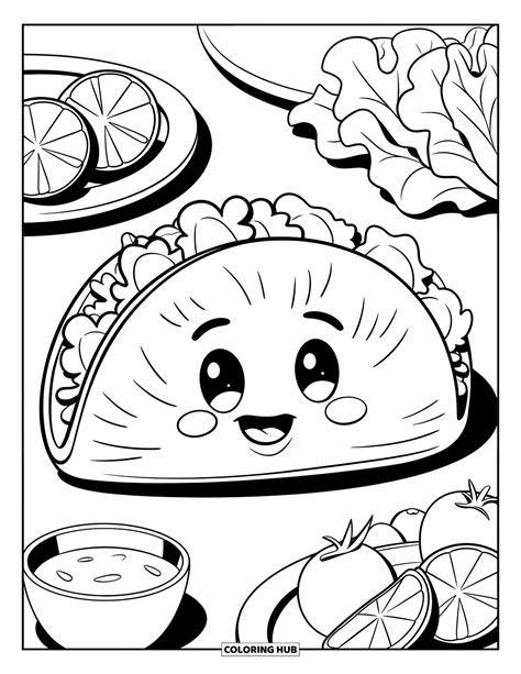 Coloring Pages Mexican Food