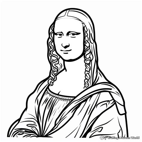 Coloring Pages Mona Lisa