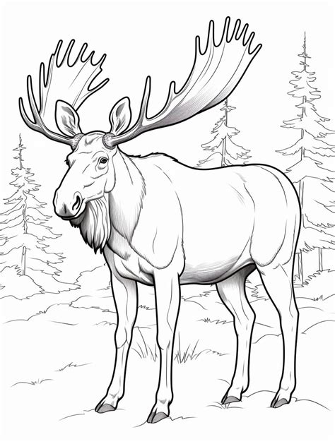 Coloring Pages Moose