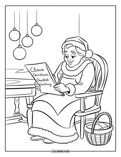 Coloring Pages Mrs Claus