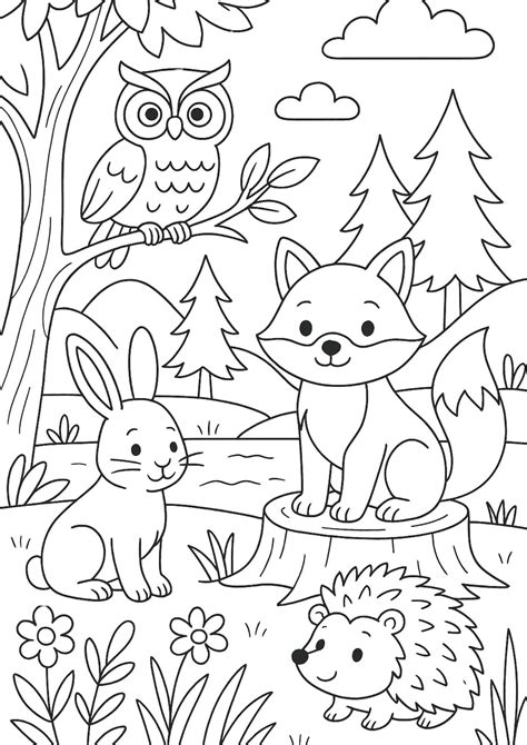 Coloring Pages Nature Animals For Kids