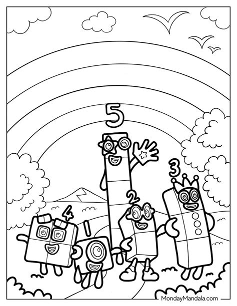 Coloring Pages Numbers 1 5