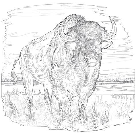 Coloring Pages Of A Buffalo