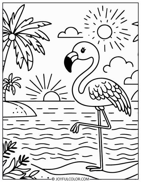 Coloring Pages Of A Flamingo