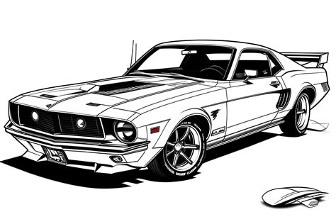 Coloring Pages Of A Mustang
