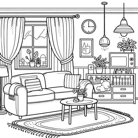 Coloring Pages Of A Room