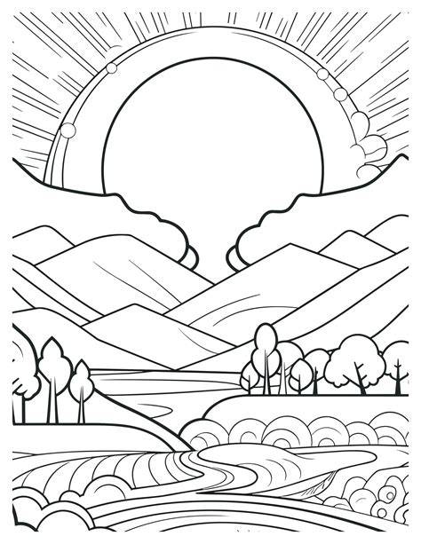 Coloring Pages Of A Sunset