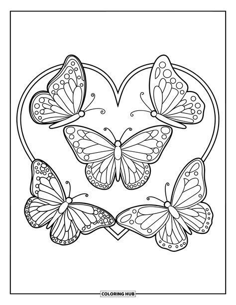 Coloring Pages Of Animals Butterflies