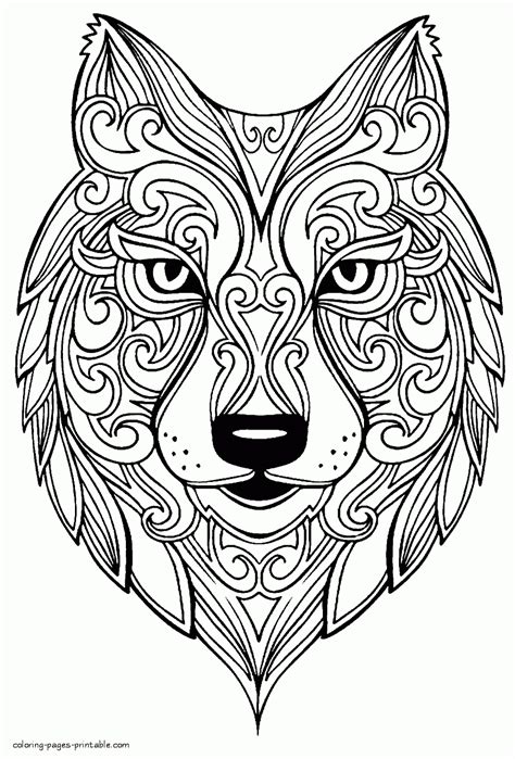 Coloring Pages Of Animals For Adults