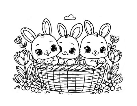 Coloring Pages Of Baby Bunnies