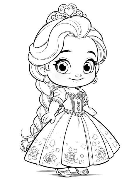 Coloring Pages Of Baby Disney Princess