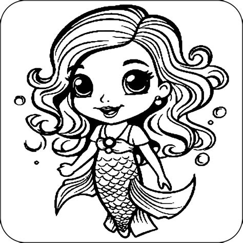 Coloring Pages Of Baby Mermaid