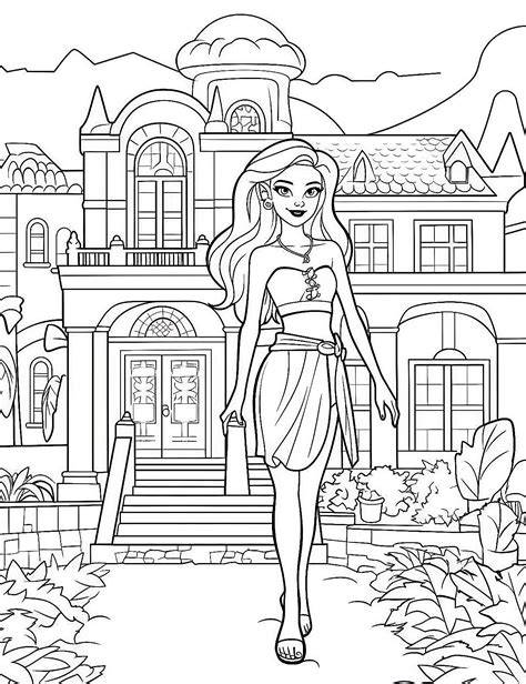 Coloring Pages Of Barbie Dreamhouse